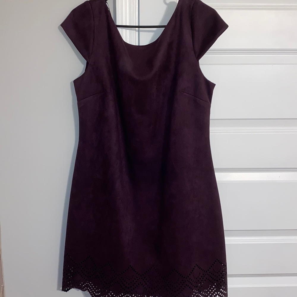 Purple suede Vince Camuto dress